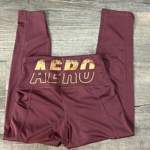 Aeropostale SPORT High Rise Capri Pocket Athletic Leggings, Women’s Size Small